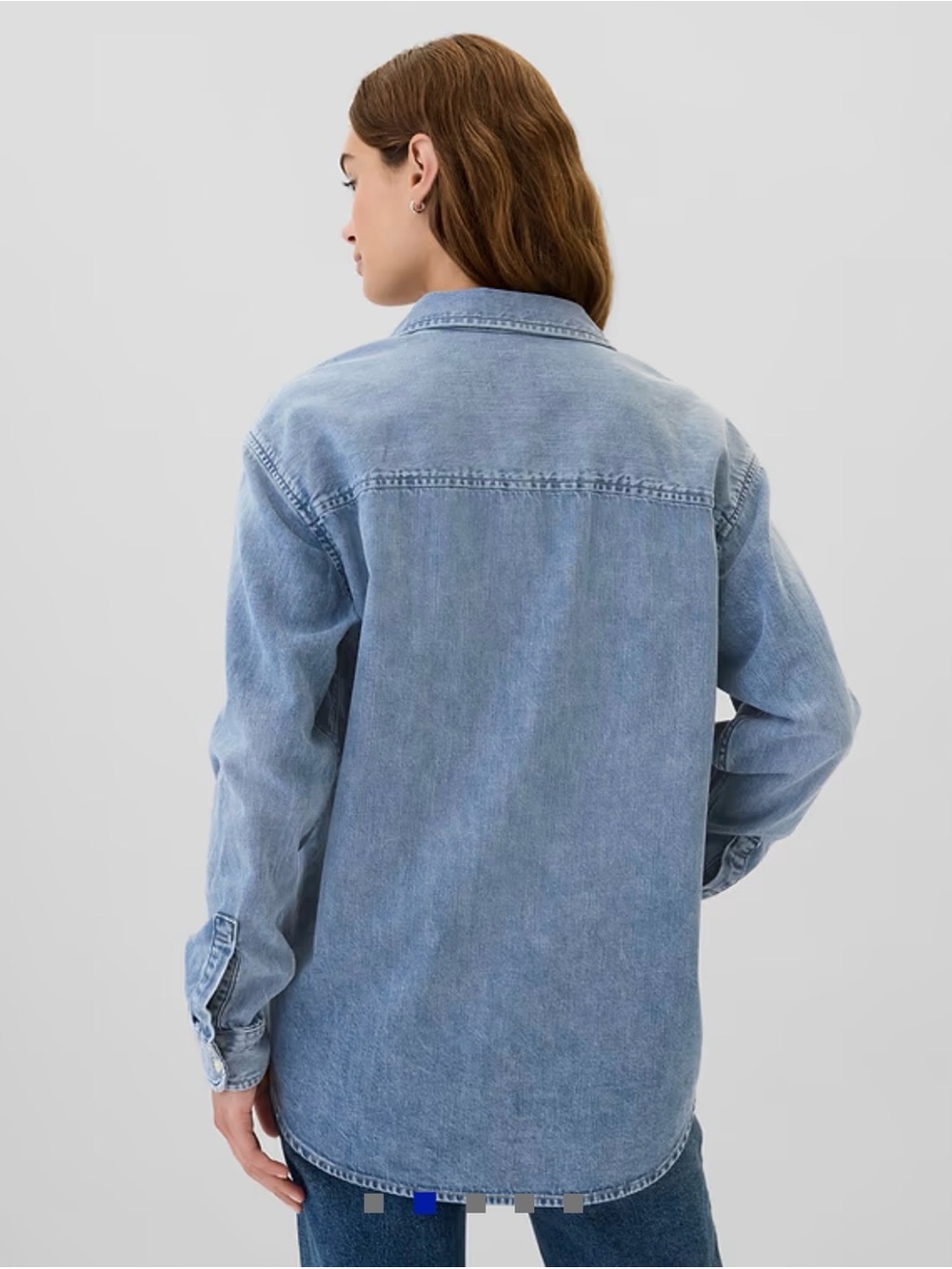 NWT Gap Oversized Denim button down shirt - Picture 6 of 6